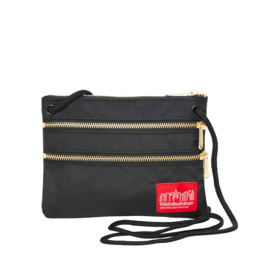 Manhattan Portage Triple Zipper Label Pouch With Woven Label (SM)