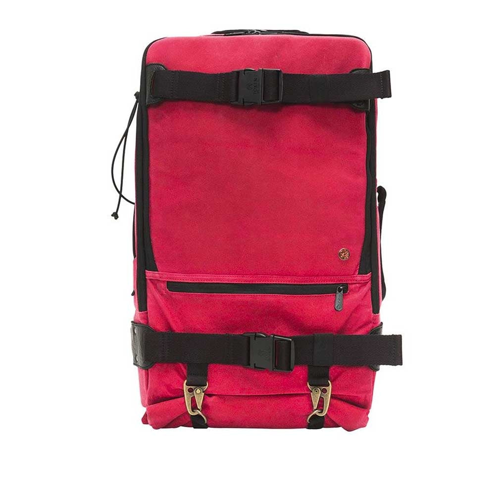 Manhattan Portage Waxed Dekalb Backpack Red