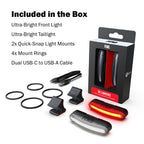 Manhattan Portage FEND Super Bike Lights included in the box