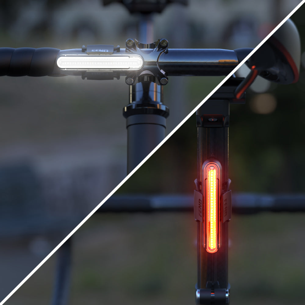 FEND Super Bike Lights on bike