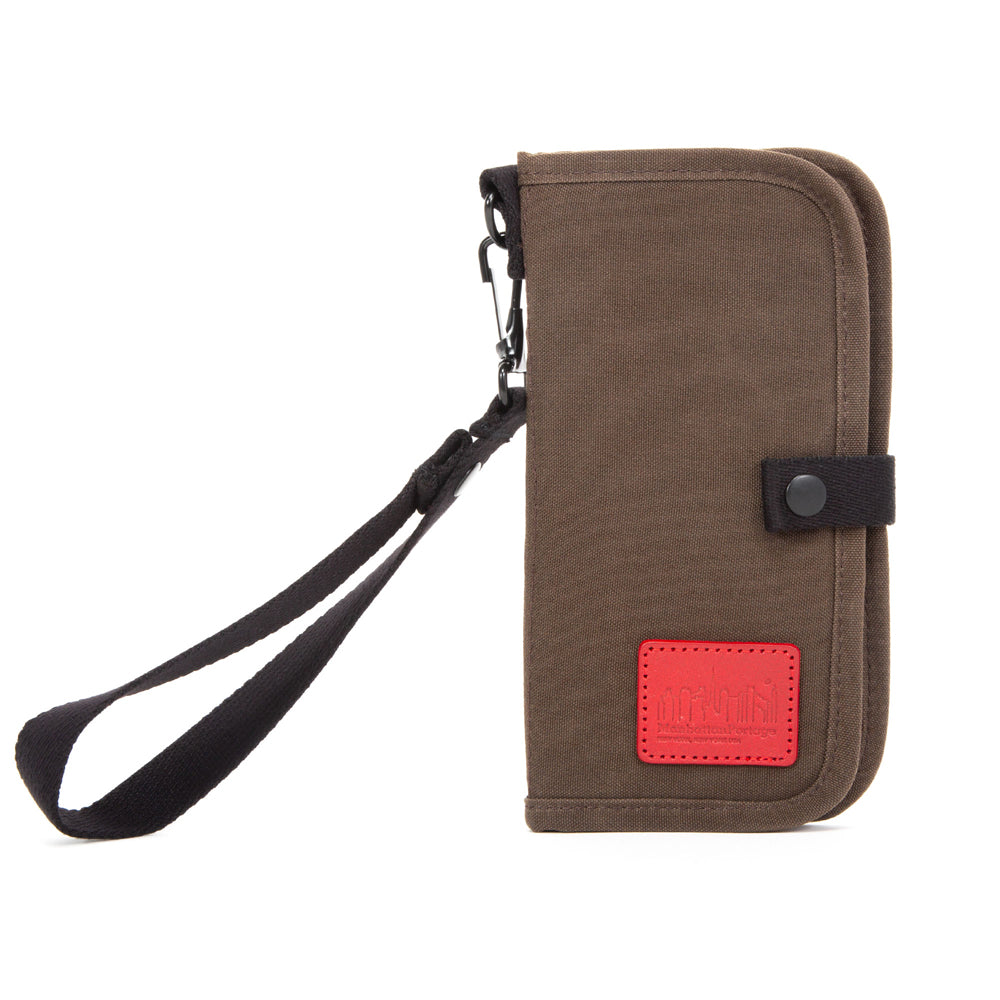 Manhattan Portage Waxed Nylon Continental Wallet Dark Brown