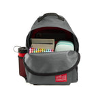 Manhattan Portage Big Apple Backpak (MD) Ver.2 Grey inside with books and water bottle