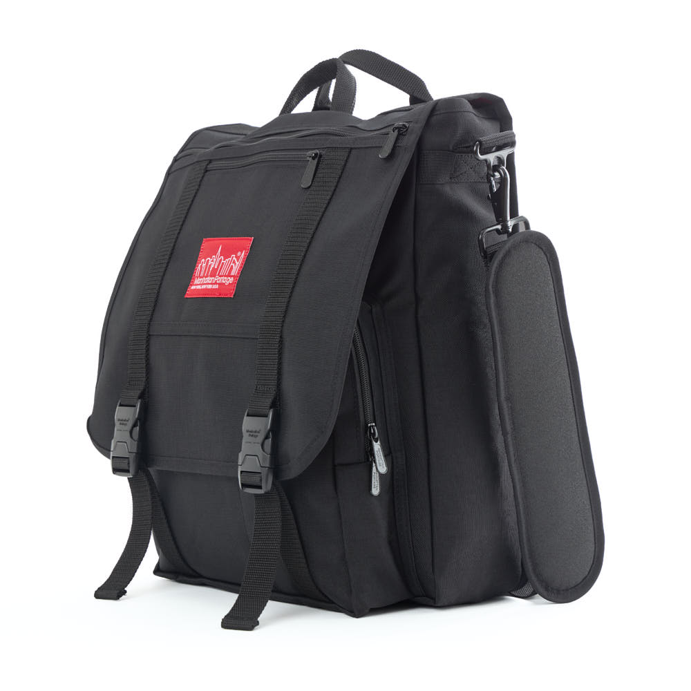 Manhattan Portage Commuter Laptop Bag (17") W/ Back Zipper Ver. 2 angle witth padded strap