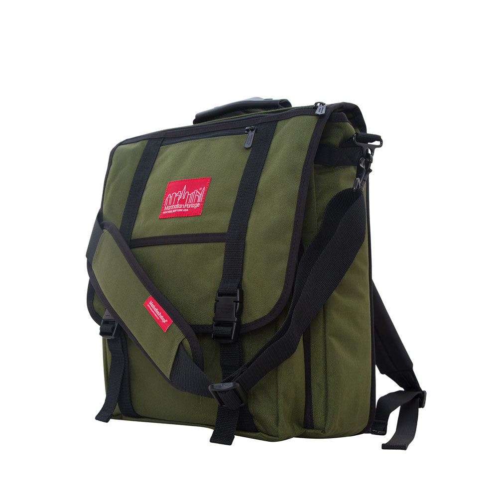 Manhattan Portage Commuter Laptop Bag (17 in.) With Back Zipper Olive