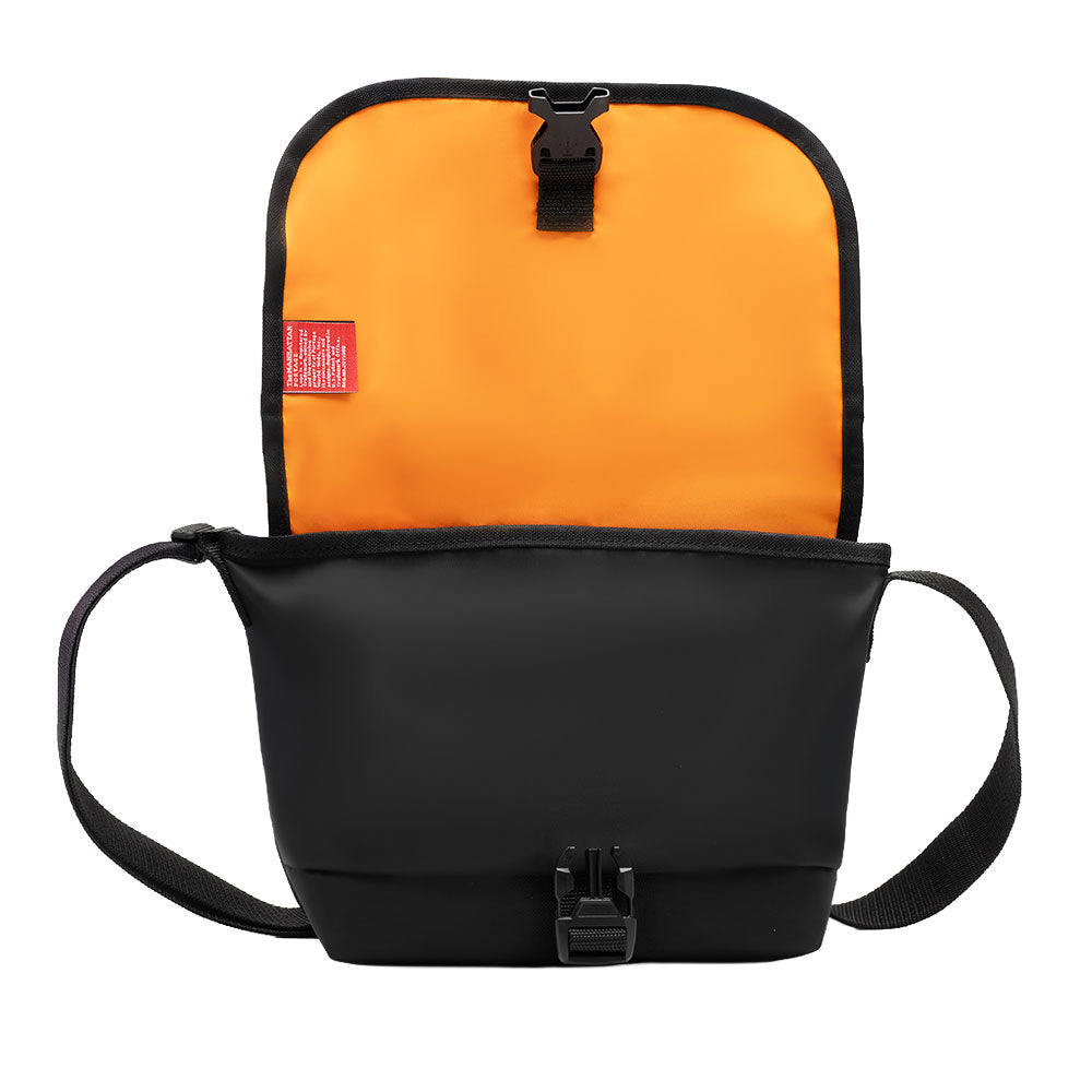 Manhattan Portage Nylon Messenger Bag JR (SM) ALPHA INDUSTRIES black open flap top 