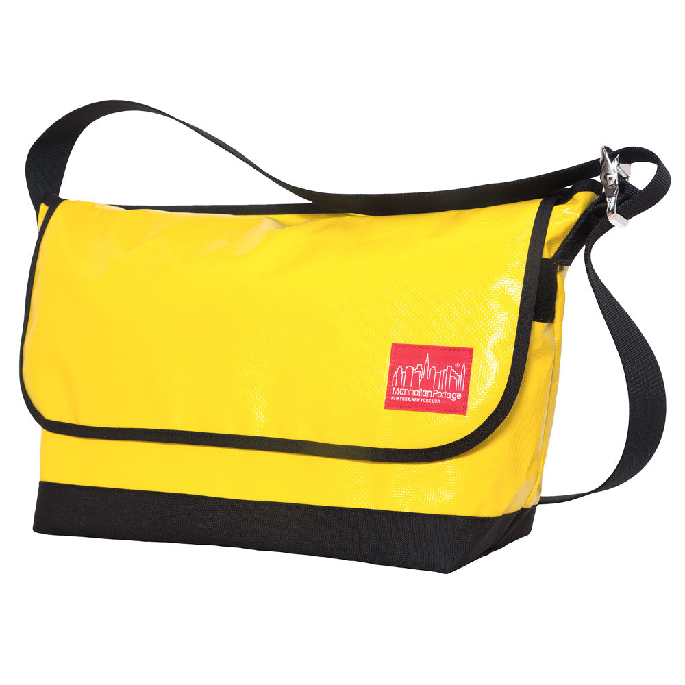 Manhattan Portage Vinyl Vintage Messenger Bag (LG) Yellow