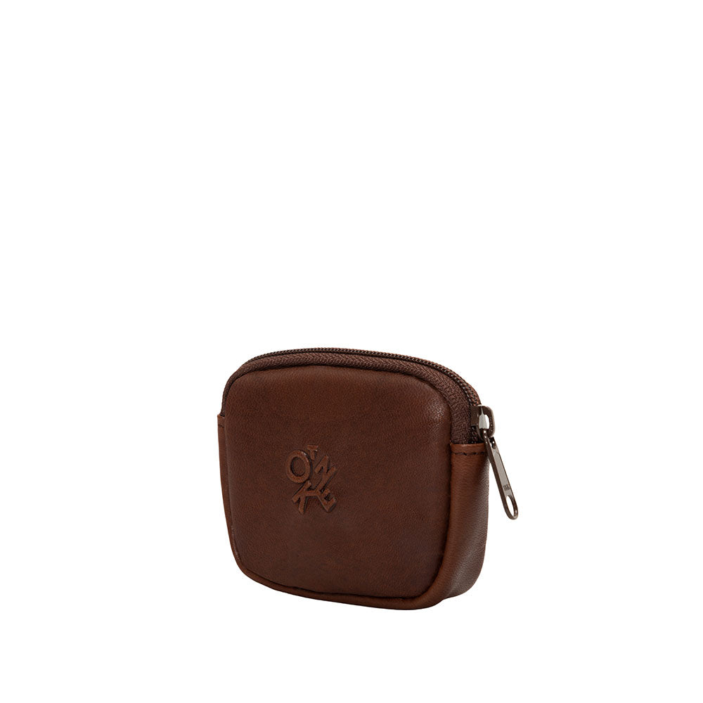 Manhattan Portage Leather Coin Purse (SM) Dark Brown