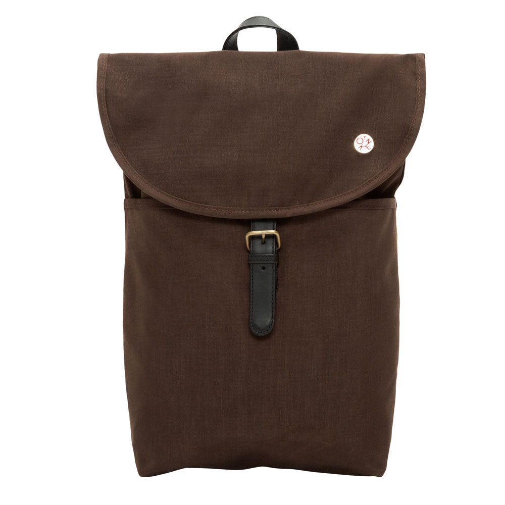 Manhattan Portage Waxed Nylon Bergen Backpack Dark Brown