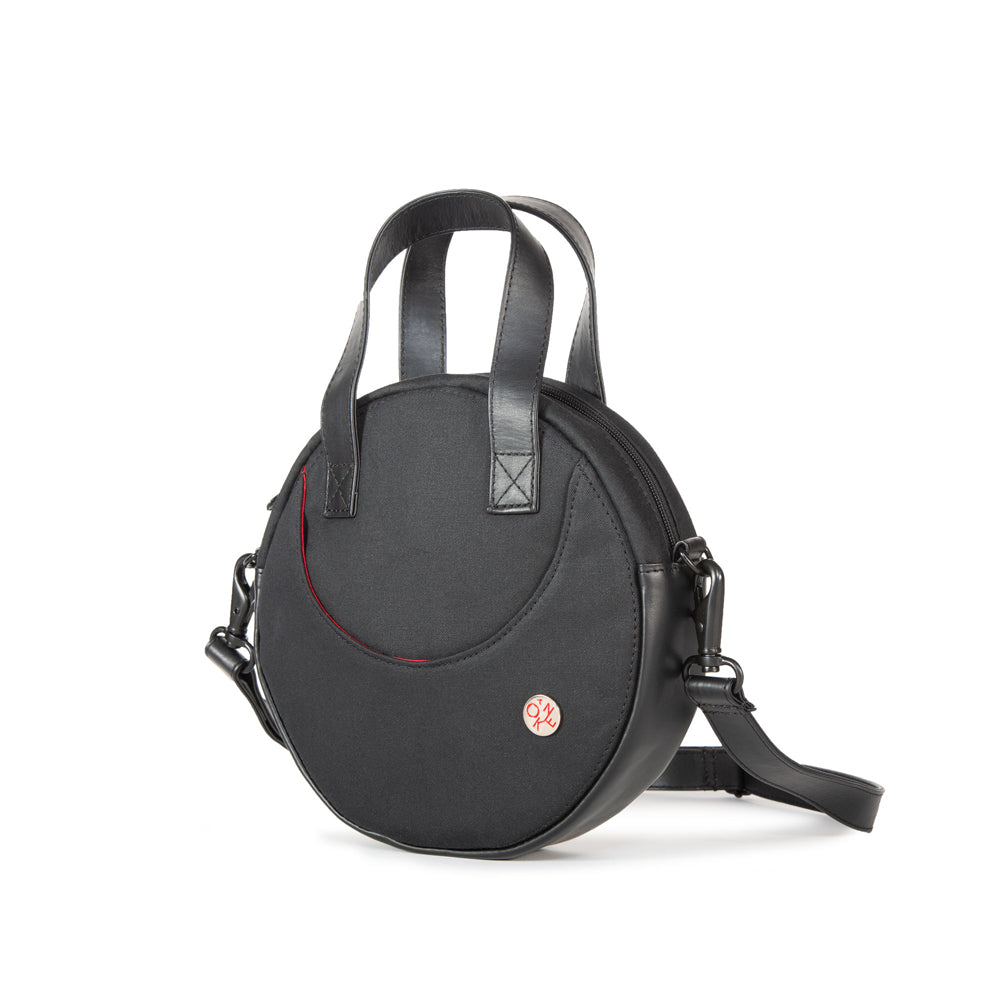 Manhattan Portage Waxed Circle Line Shoulder Bag BLK BLK