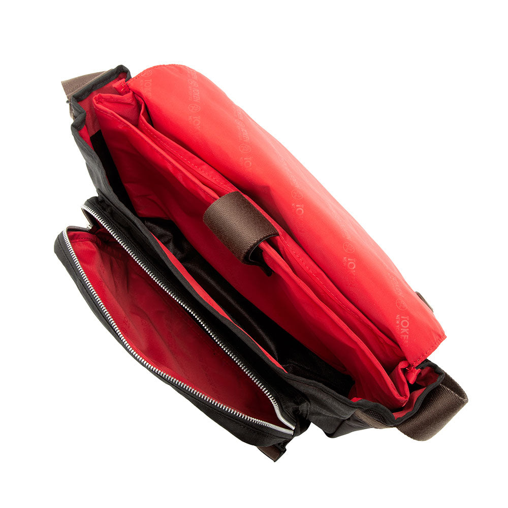 Token Waxed Nylon Whitehall Laptop Bag Black inside