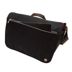 Token Waxed Nylon Whitehall Laptop Bag Black front pocket with book