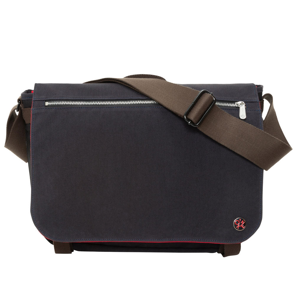 Manhattan Portage Waxed Nylon Whitehall Laptop Bag Navy