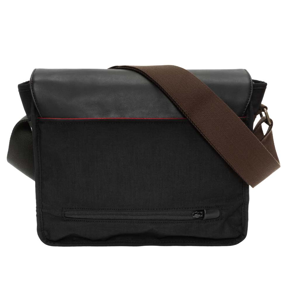 Manhattan Portage Waxed Nylon Sheridan Shoulder Bag (M) W/Back Zipper