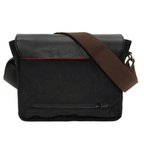 Manhattan Portage Waxed Nylon Sheridan Shoulder Bag (M) W/Back Zipper