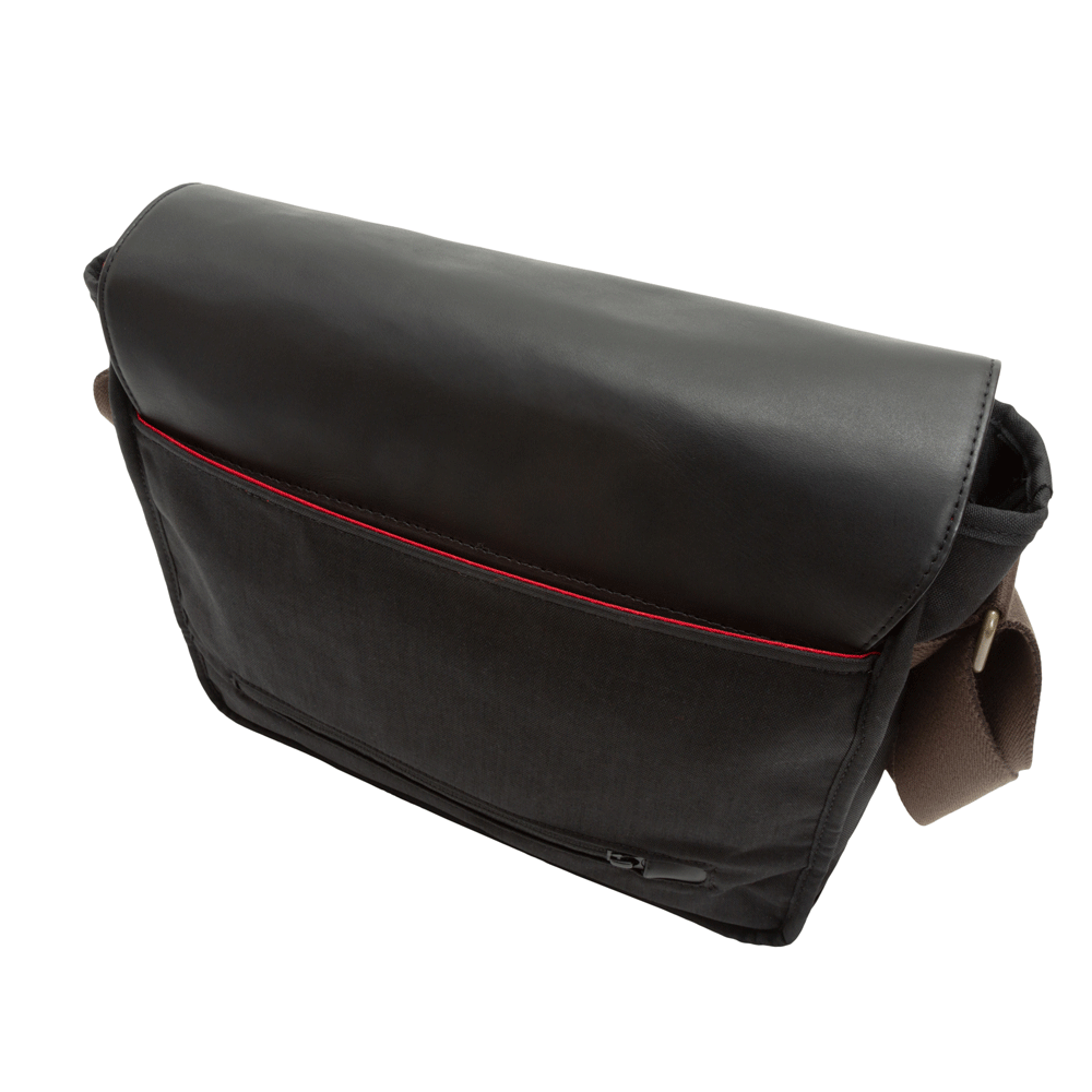 Manhattan Portage Waxed Nylon Sheridan Shoulder Bag (M) W/Back Zipper
