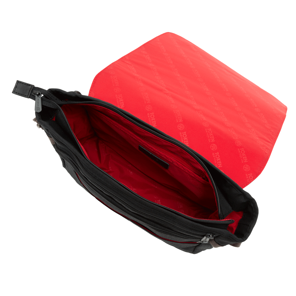 Manhattan Portage Waxed Nylon Sheridan Shoulder Bag (M) W/Back Zipper