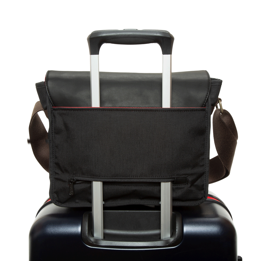 Manhattan Portage Waxed Nylon Sheridan Shoulder Bag (M) W/Back Zipper