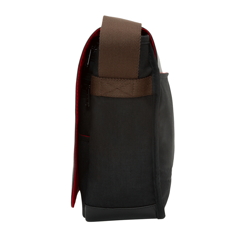 Manhattan Portage Waxed Nylon Sheridan Shoulder Bag (M) W/Back Zipper