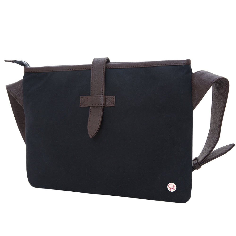 Manhattan Portage Waxed Sterling Shoulder Bag Black