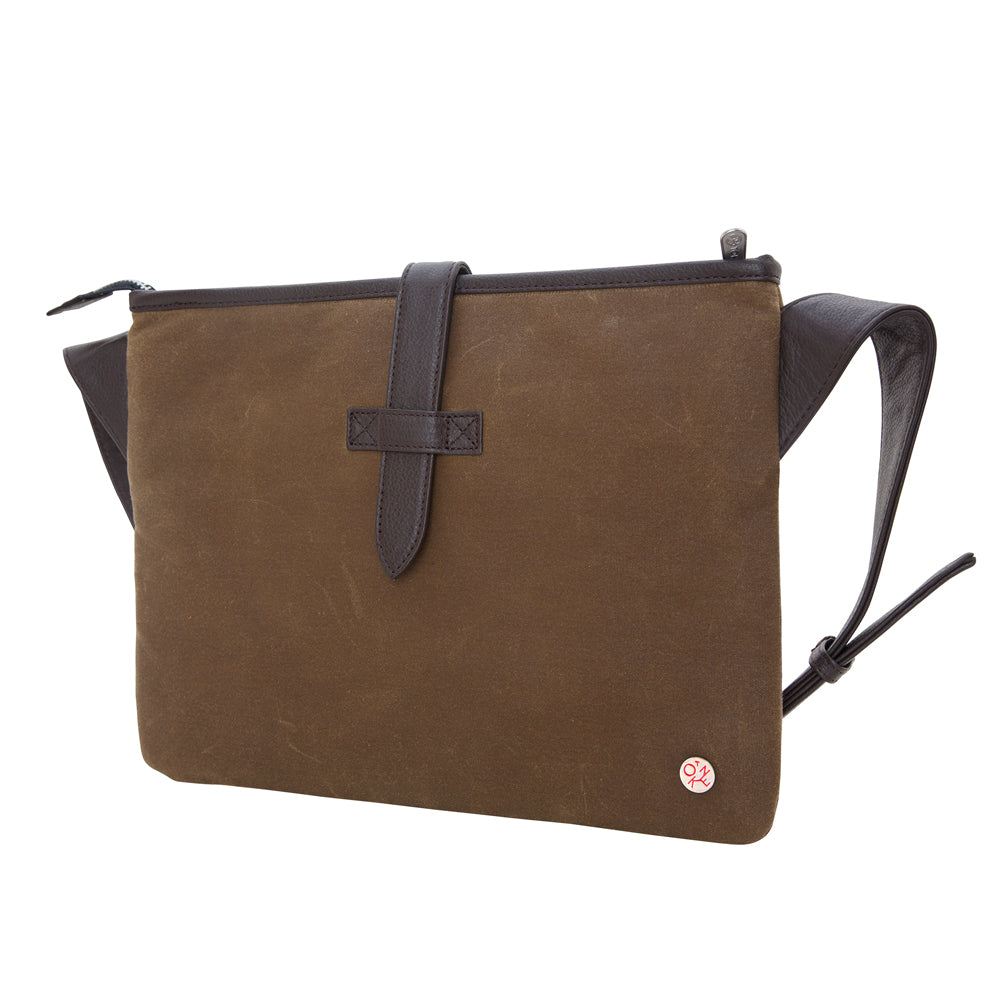 Manhattan Portage Waxed Sterling Shoulder Bag Field Tan