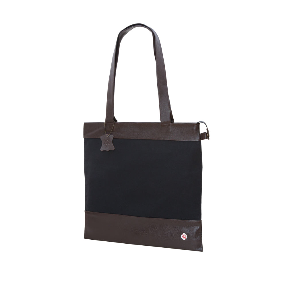Manhattan Portage Waxed Graham Tote Bag (M) BLK DBR