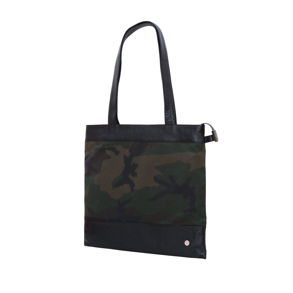Manhattan Portage Waxed Graham Tote Bag (M) CAM BLK
