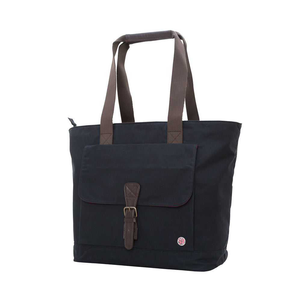 Manhattan Portage Waxed Montague Tote Bag BLK BLK