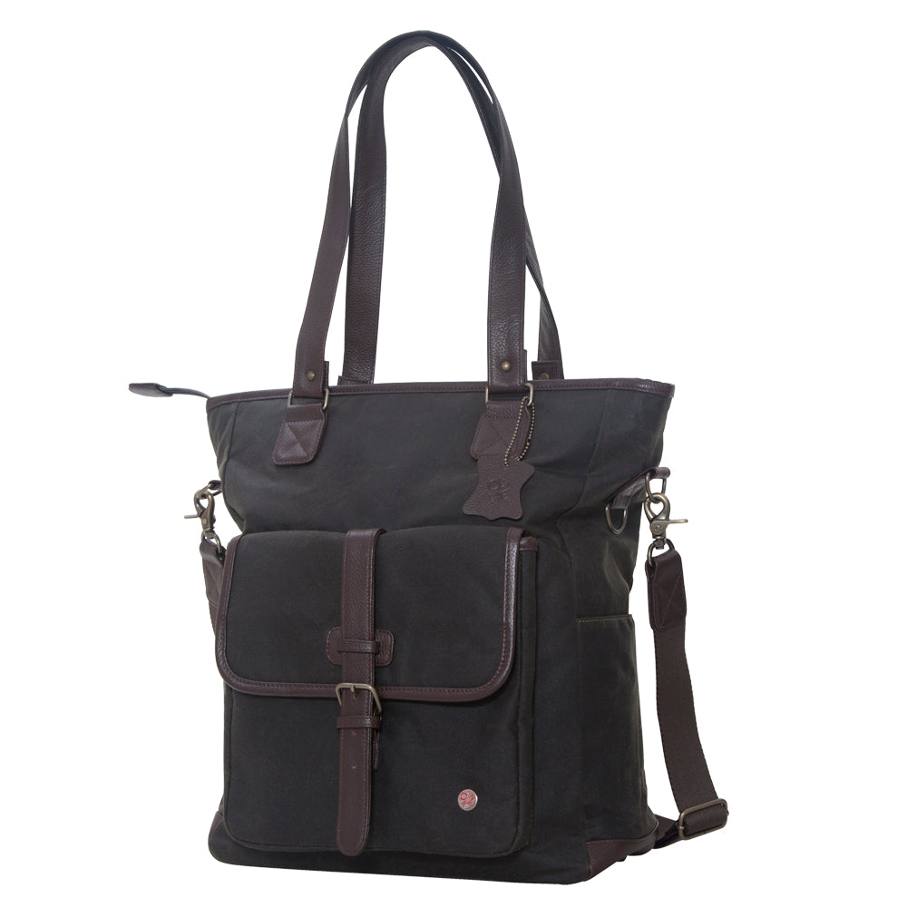 Manhattan Portage Amsterdam Waxed Tote Bag Black