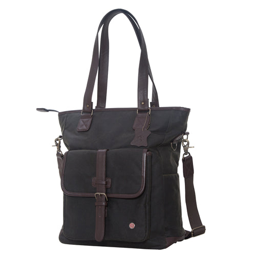 Manhattan Portage Amsterdam Waxed Tote Bag Black