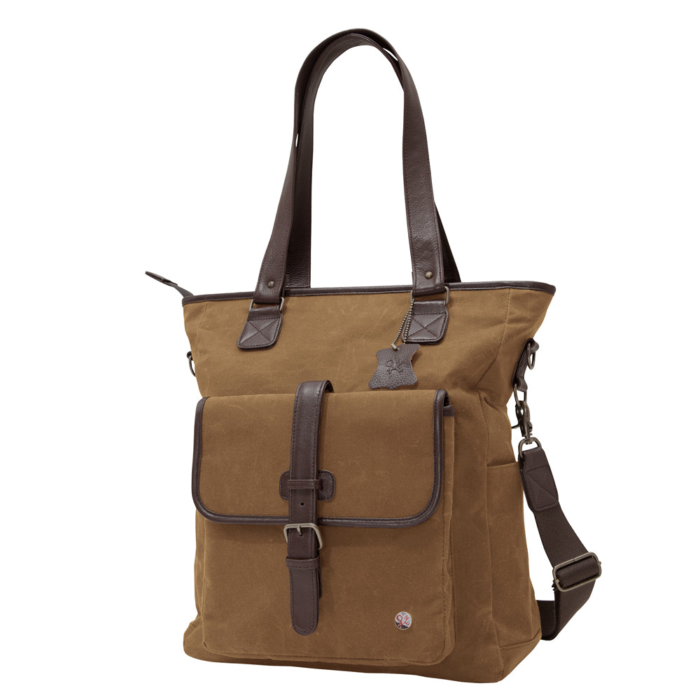 Manhattan Portage Amsterdam Waxed Tote Bag Field Tan