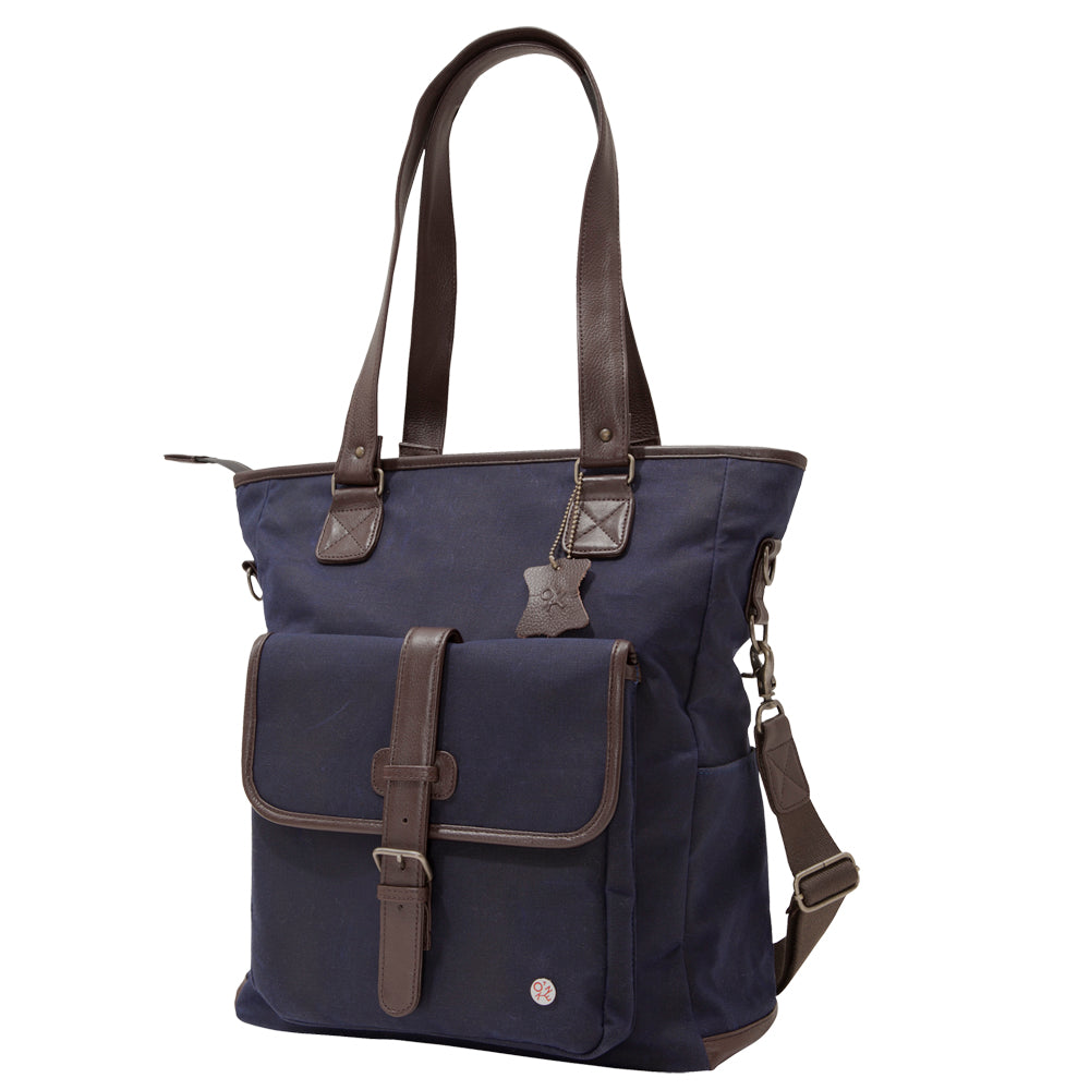 Manhattan Portage Amsterdam Waxed Tote Bag Navy