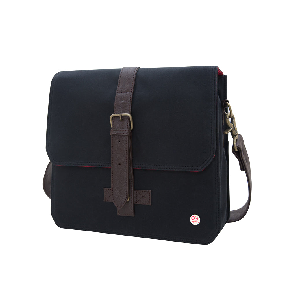 Manhattan Portage Waxed Carroll Shoulder Bag Black
