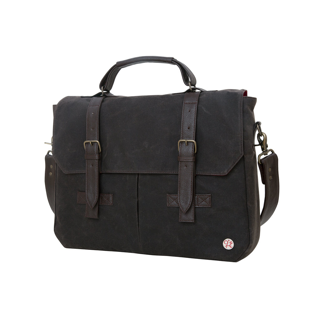 Manhattan Portage Waxed Cortelyou Bag Dark Brown