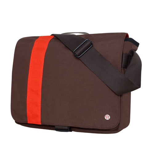 OKEN Astor Shoulder Bag (M) dark brown/orange angle