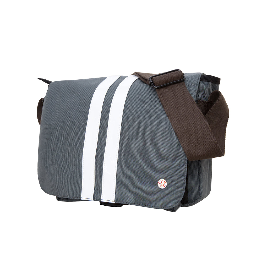 Manhattan Portage Murray Shoulder Bag (M) GRY WHT