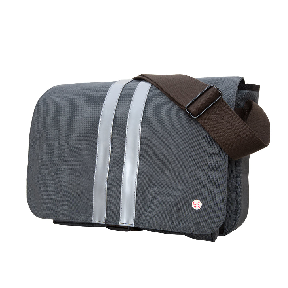 Manhattan Portage Murray Shoulder Bag (L) GRY SIL