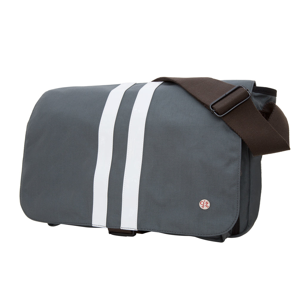 Manhattan Portage Murray Shoulder Bag (L) GRY WHT