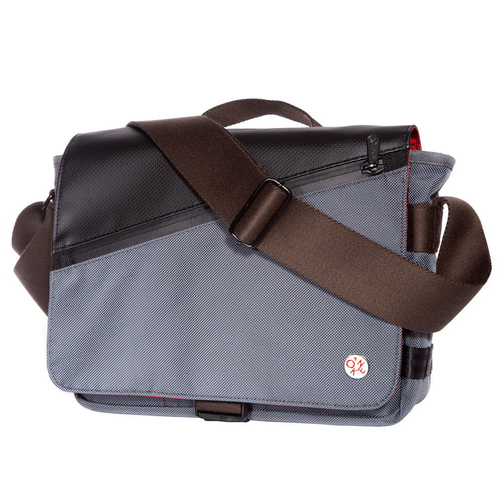 Manhattan Portage Grand Army Shoulder Bag (S) W/Back Zipper Grey