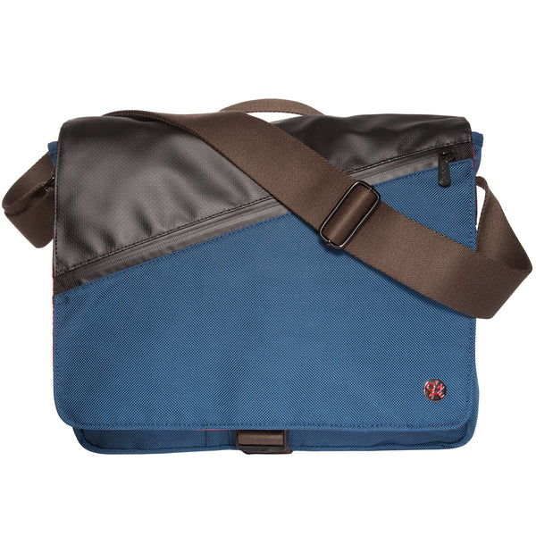 Manhattan Portage Grand Army Shoulder Bag (M) W/Back Zipper Navy