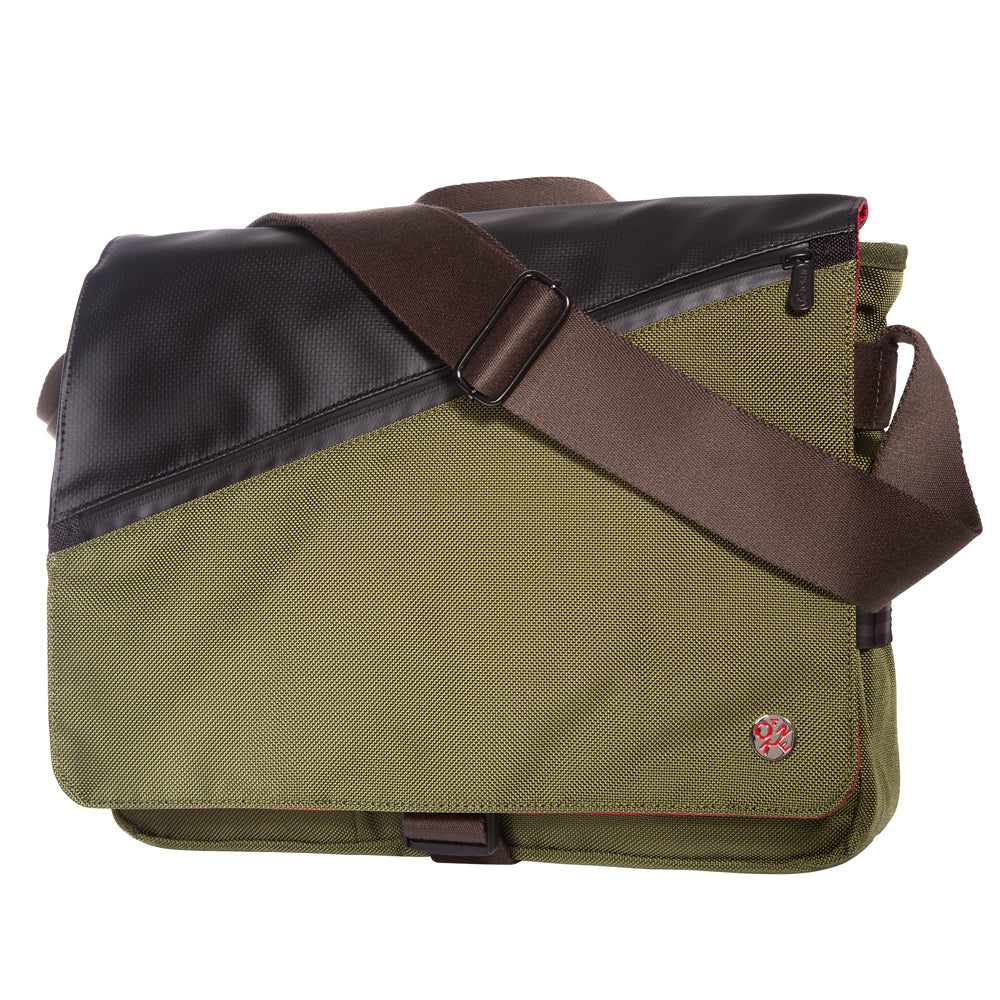 Manhattan Portage Grand Army Shoulder Bag (M) W/Back Zipper Olive