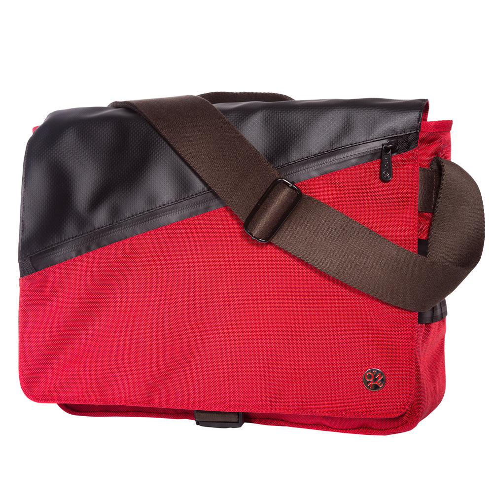 Manhattan Portage Grand Army Shoulder Bag (M) W/Back Zipper Red