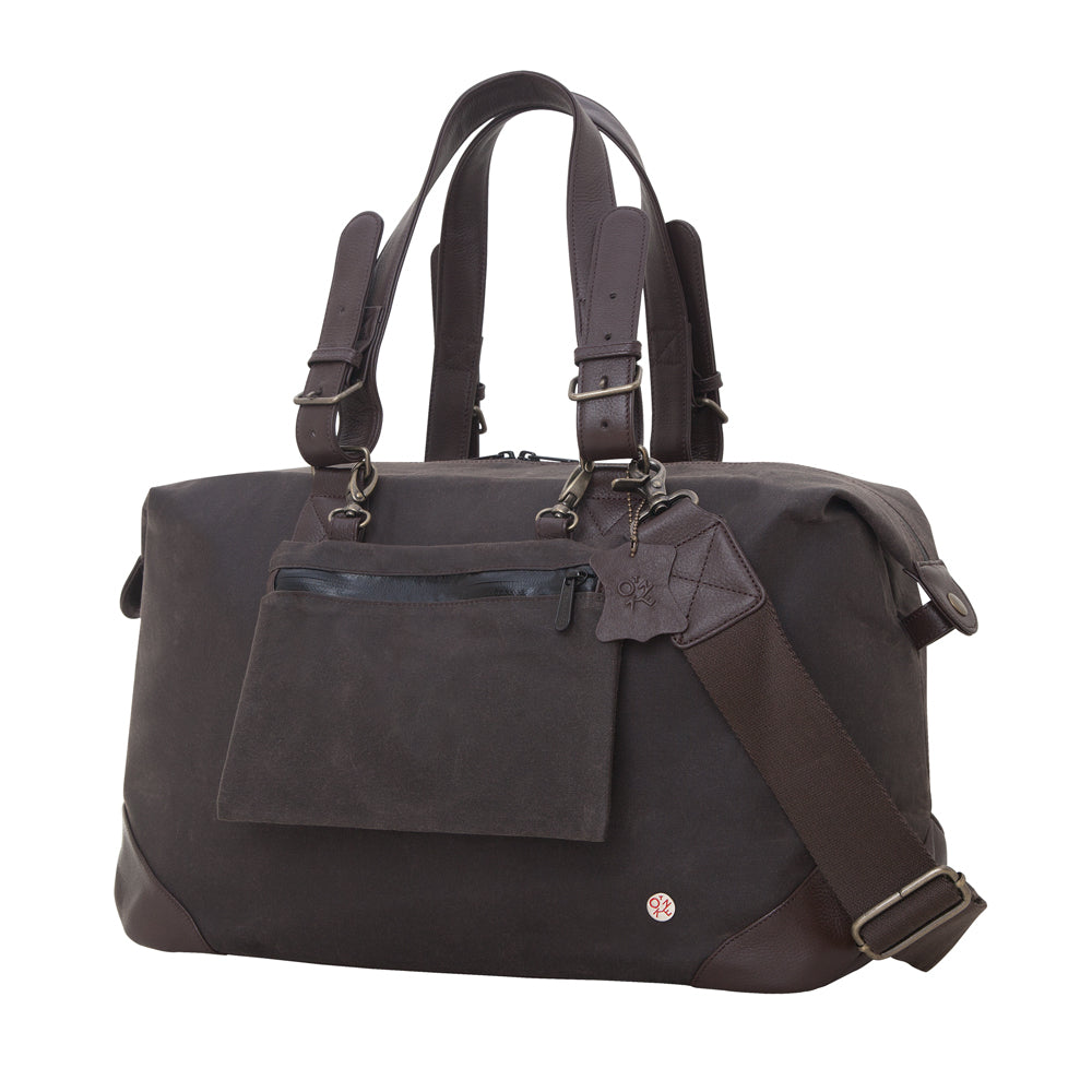 Manhattan Portage Lafayette Waxed Duffel Bag (M) Dark Brown