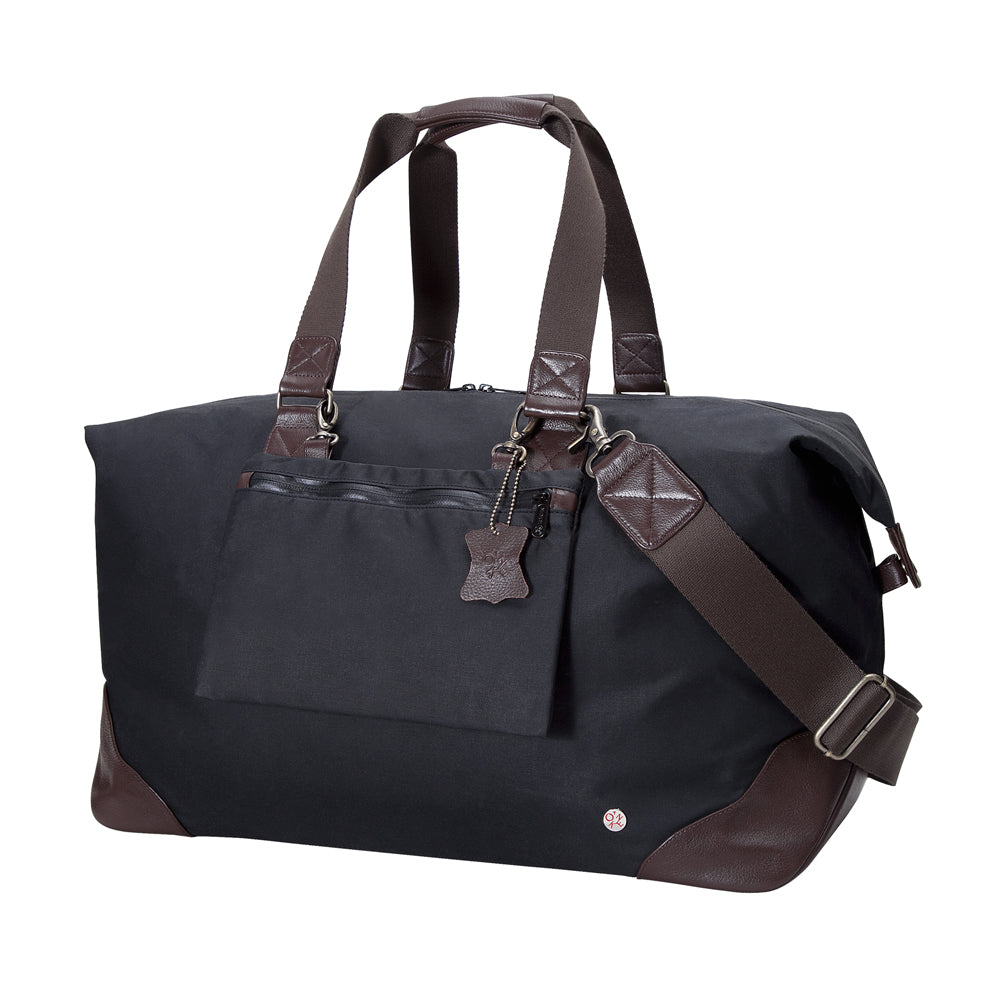 TOKEN Lafayette Waxed Duffel Bag (L) Black angle