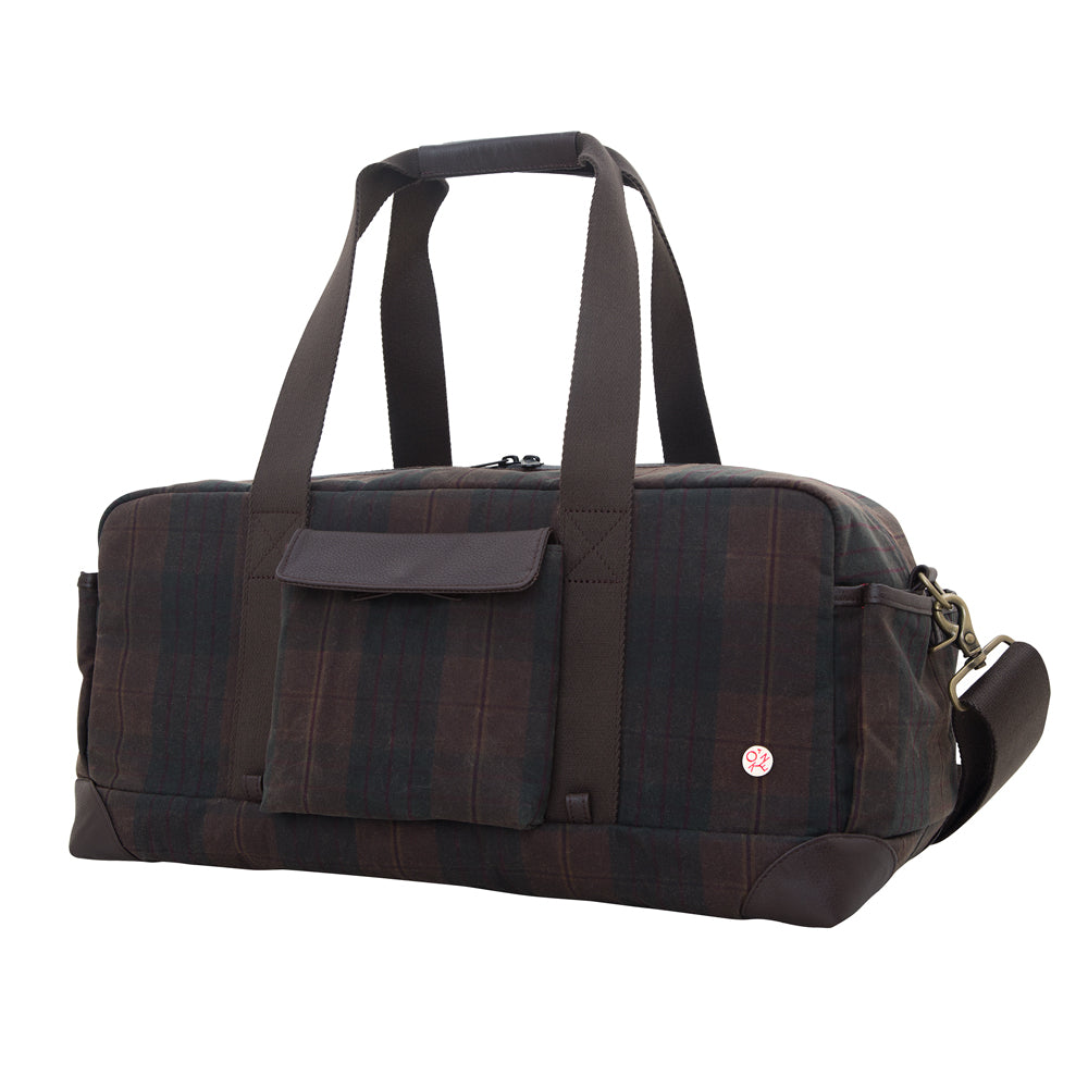 Manhattan Portage Waxed Northern Duffel Plaid Dark Brown