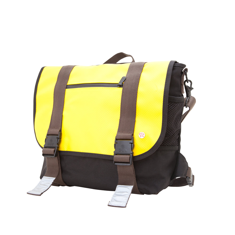 Manhattan Portage Lorimer Matt Vinyl Messenger Bag(M) Yellow