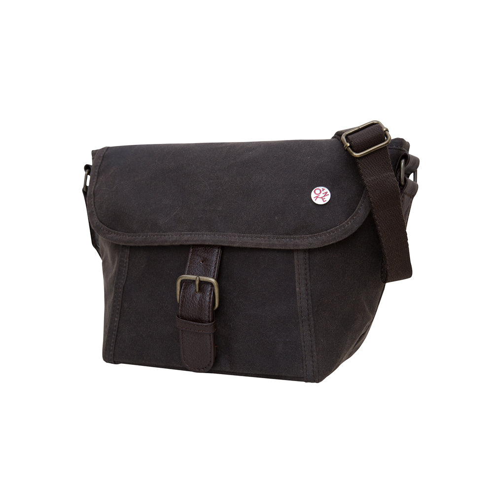 Manhattan Portage Waxed Lincoln Messenger (XXS) Dark Brown