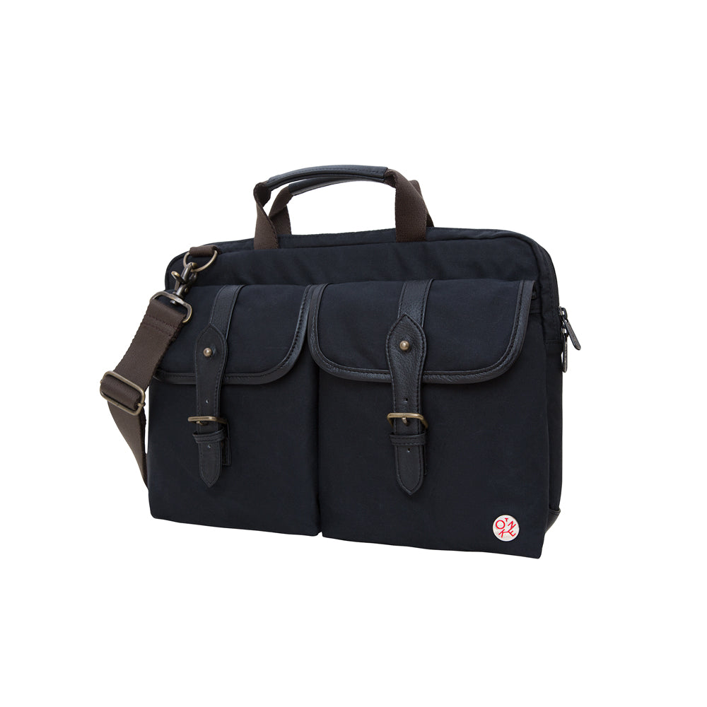 Manhattan Portage Waxed Knickerbocker Laptop Bag (13") BLK BLK