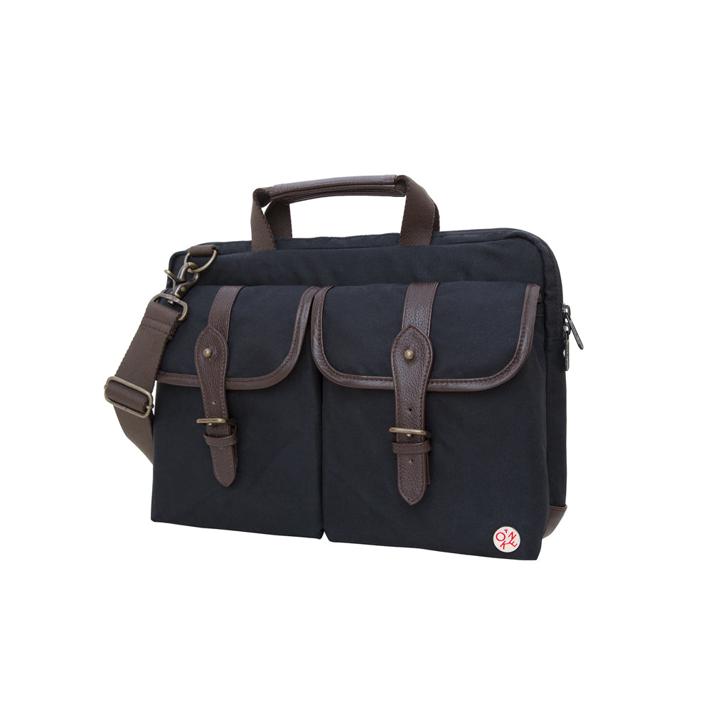 Manhattan Portage Waxed Knickerbocker Laptop Bag (13") BLK DBR