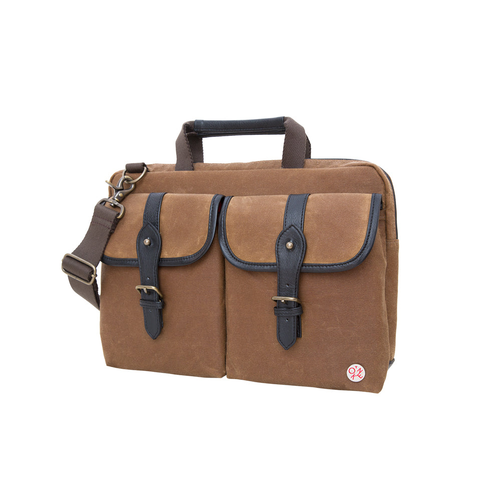 Manhattan Portage Waxed Knickerbocker Laptop Bag (13") FTAN BLK