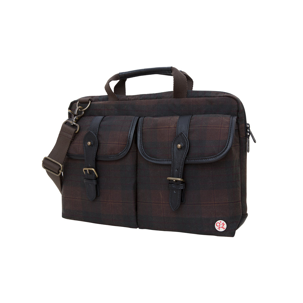 Manhattan Portage Waxed Knickerbocker Laptop Bag (13") PLD BLK